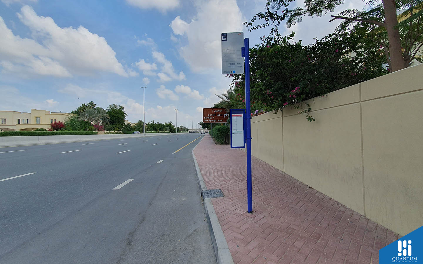 bus stop in Springs Dubai