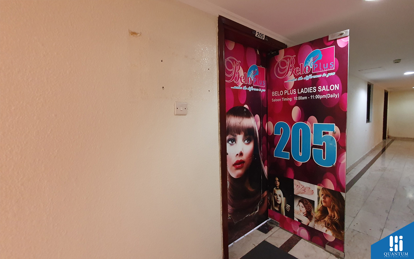 entrance of Belo Plus Ladies Saloon