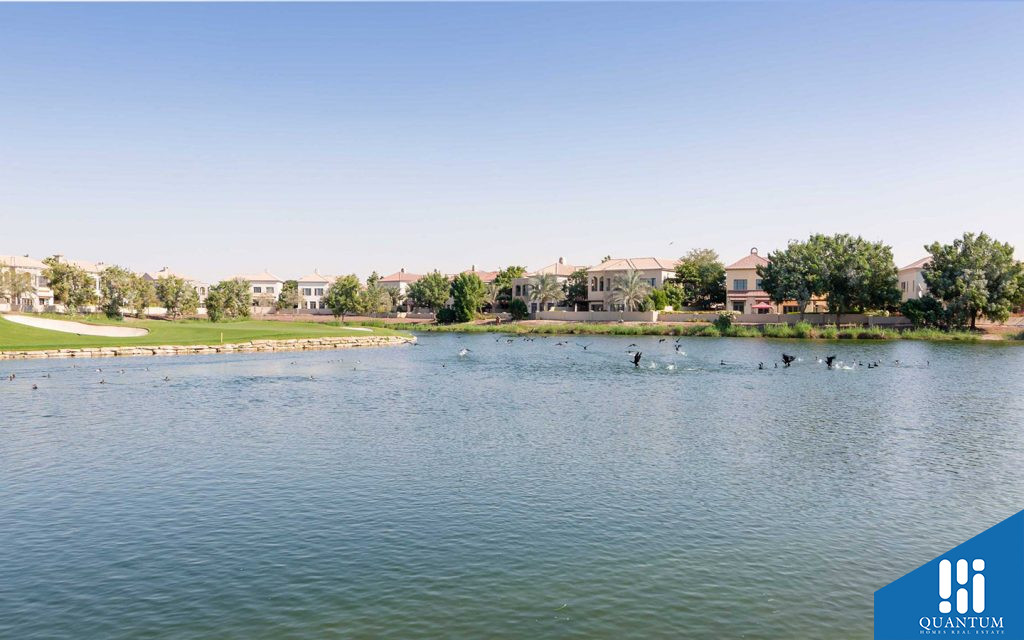 community lake near DAMAC royal golf boutique villas