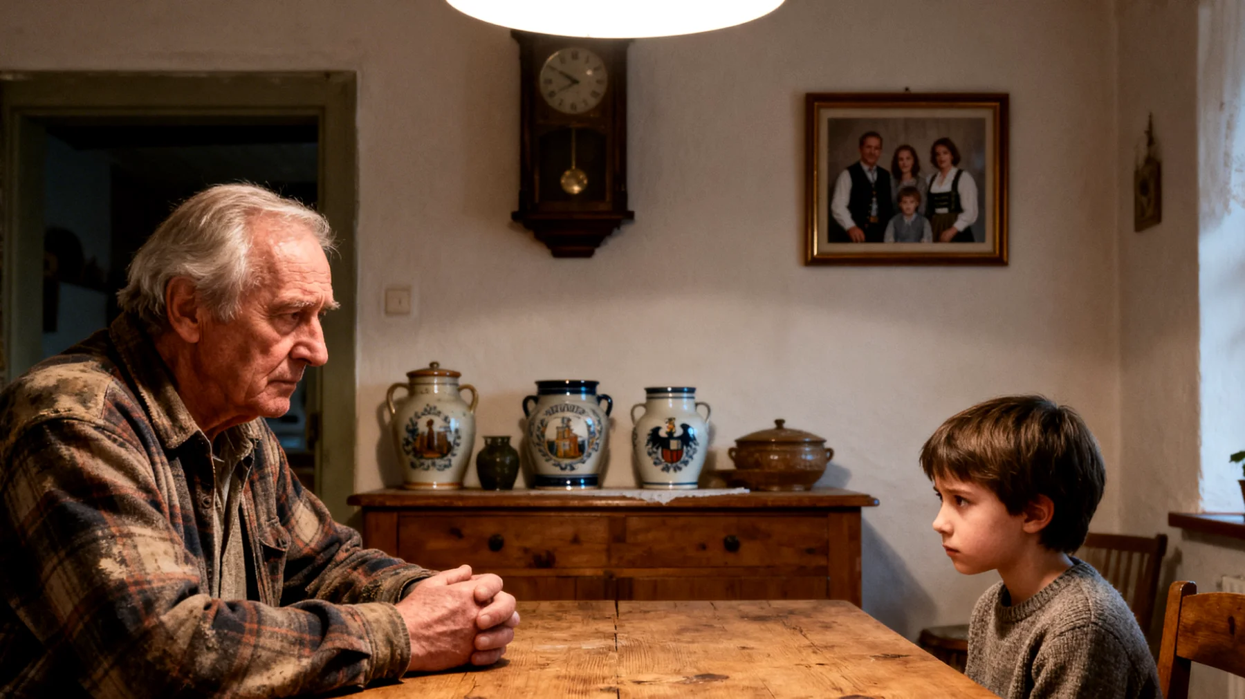 Der Großvater hat Schwierigkeiten, eine offene und verständnisvolle Kommunikation mit seinen kleinen Enkeln aufzubauen. Aufgrund des großen Generationenunterschieds und seiner eher traditionellen, zurückhaltenden Ausdrucksweise fühlen sich die Kinder oft unverstanden oder trauen sich nicht, mit ihm zu sprechen. Der Großvater weiß nicht, wie er die richtigen Worte finden soll, um auf kindgerechte Weise mit ihnen in Kontakt zu treten."